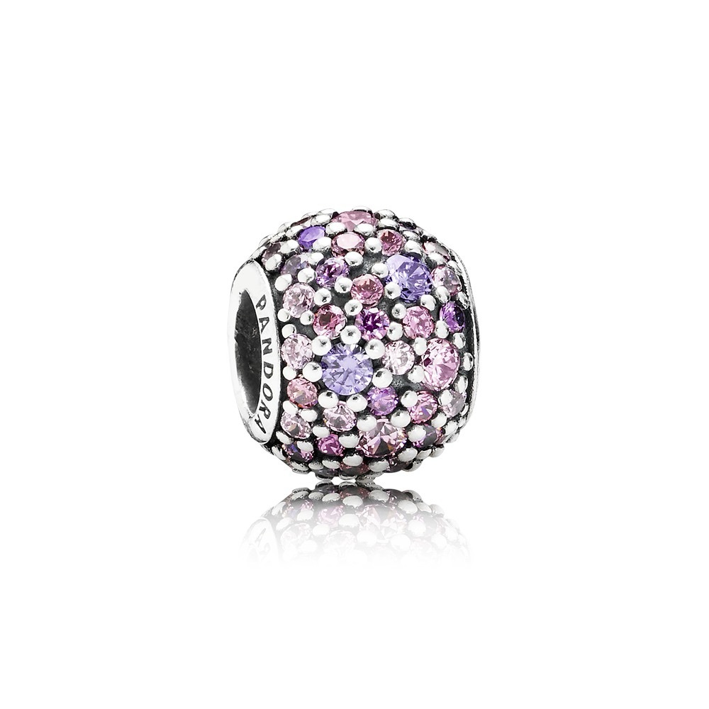 Genuine PANDORA Pave Lights Multicoloured CZ Charm; 791261ACZMX